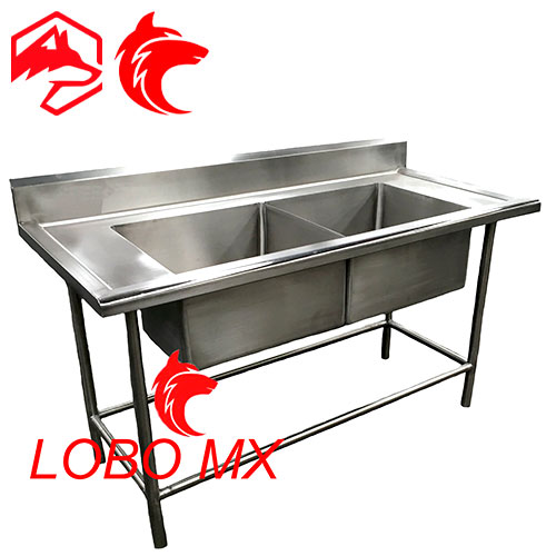 fregadero para ollas doble america lobo chef